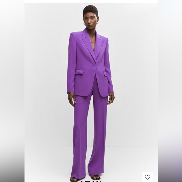 MANGO Purple blazer size XS - Picture 3 of 3